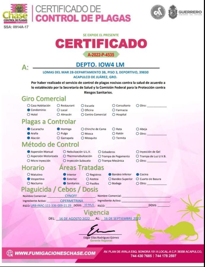 Appartamento Iow4 Lm Yoga Lounge Acapulco Esterno foto